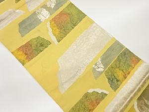 破れ横段模様織出し袋帯